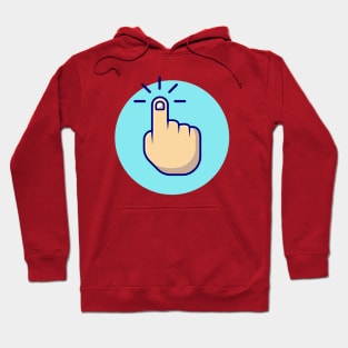 Hand Pointing Cartoon Vector Icon Illustration Hoodie